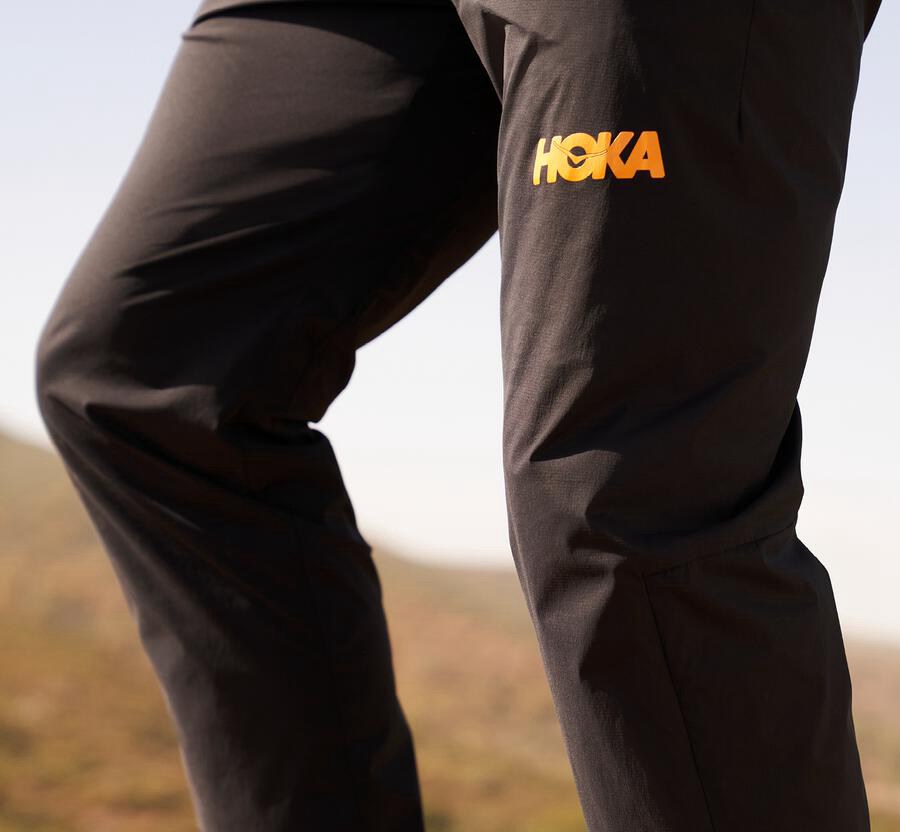 Pantalones Hoka One One Hombre - Wind - Negras - JRW457012